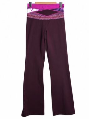 Lululemon Groove Flare Reversible Pants Bordeaux Drama Size 4 Merlot